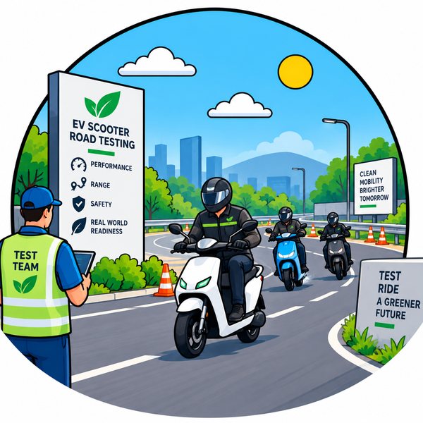 Road testing of Deevolt scooters